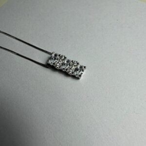 Ogrlica Trio Shine od belog zlata